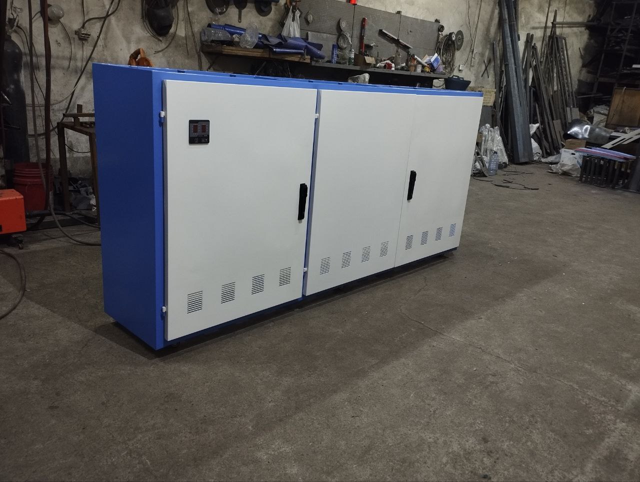 Metal electrical cabinet made in the workshop