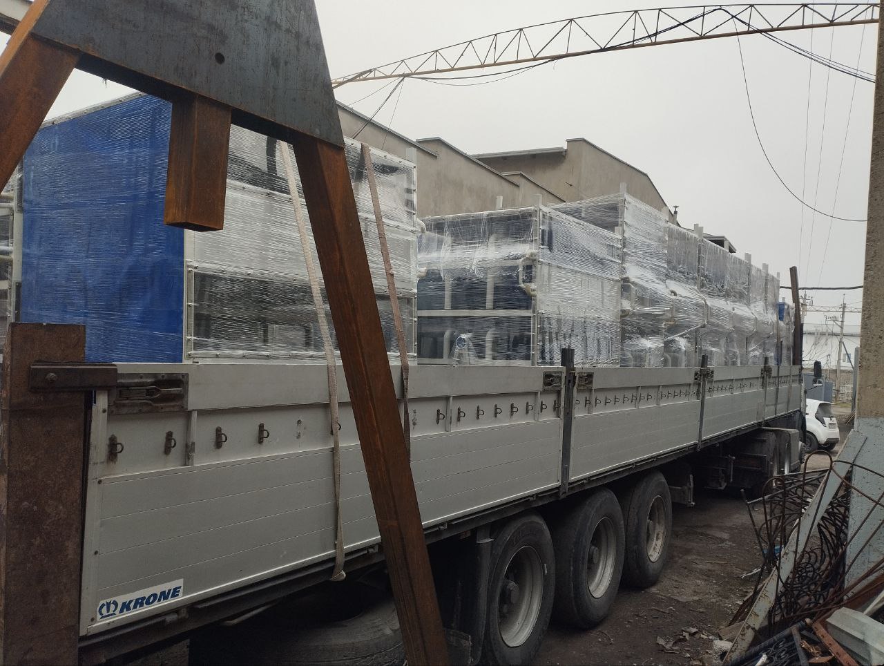 Metal cabinets prepared for dispatch